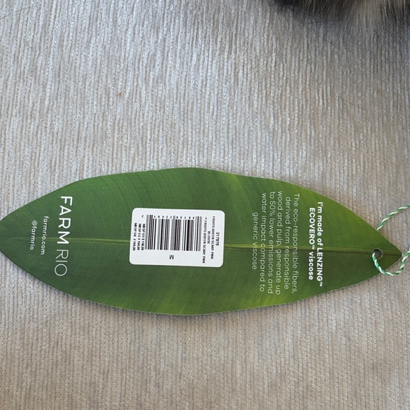 FARM Rio Pink Multicolor Halter Scarf Tie-Front Blouse NWT - Picture 5 of 5